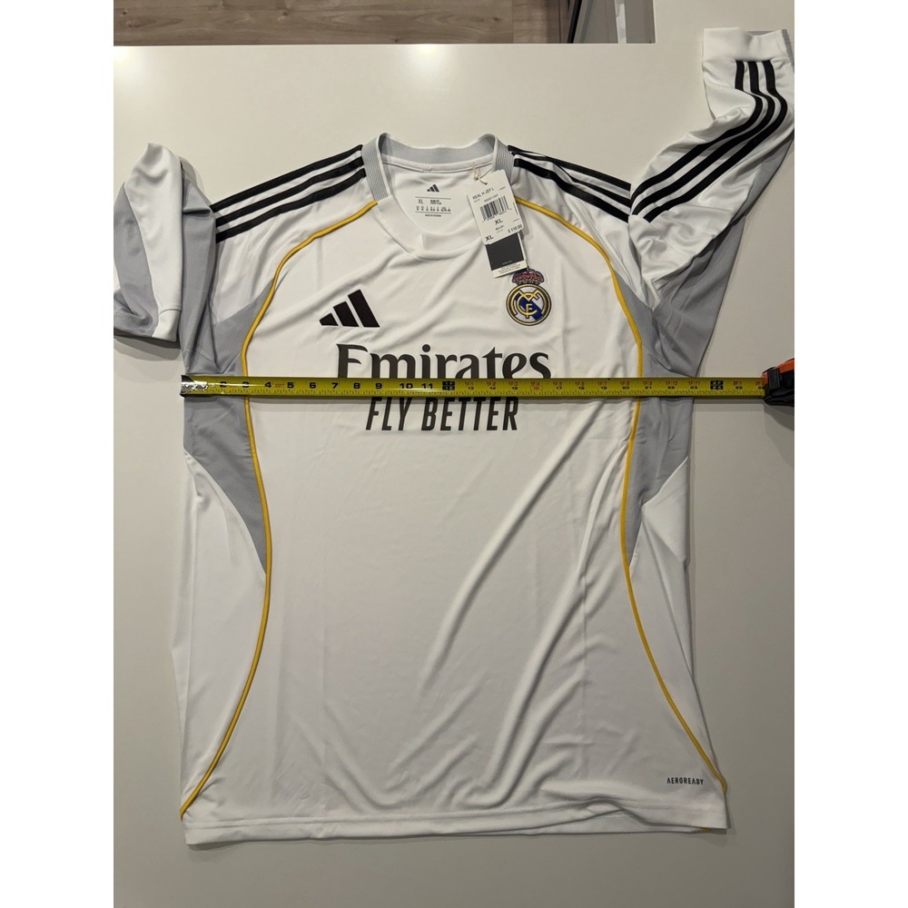 Adidas Real Madrid 24/25 Home Jersey Long Sleeve Mens XL White JN8884 NWT - Picture 4 of 14